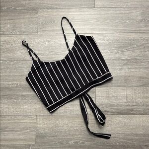 Striped Black and White Women's Top
